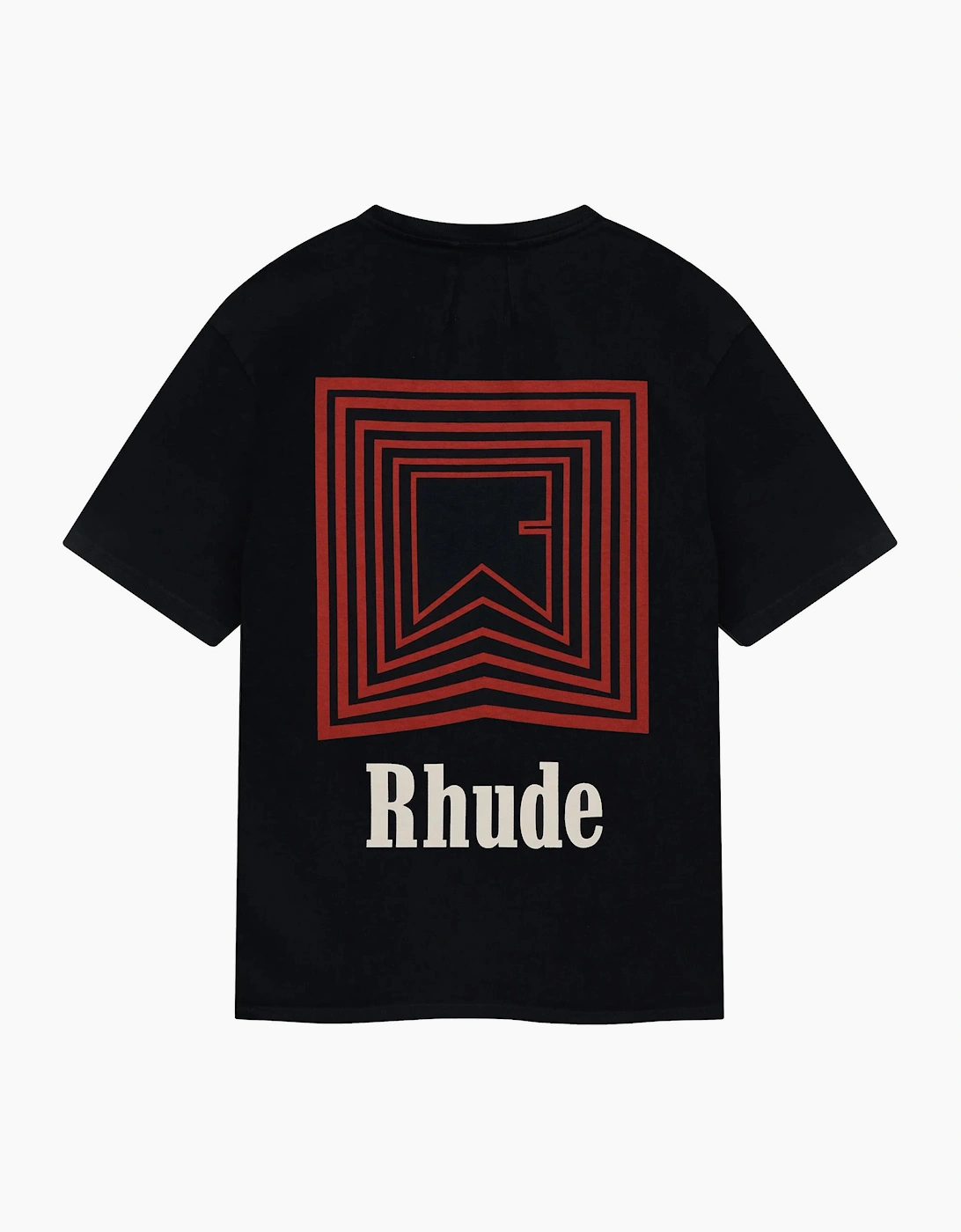 Men's Rhude Chevron Repeat Logo T-Shirt in Black - Size: 42