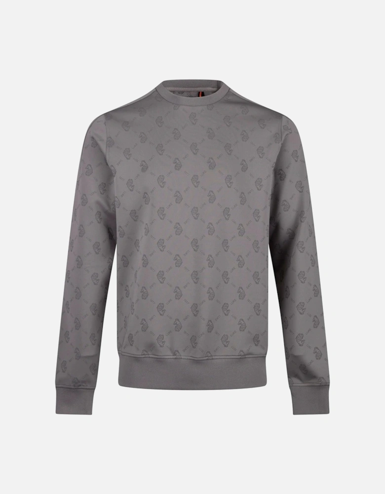 LUKE1977 Gazzas Tears Overprint Sweatshirt - Concrete Grey