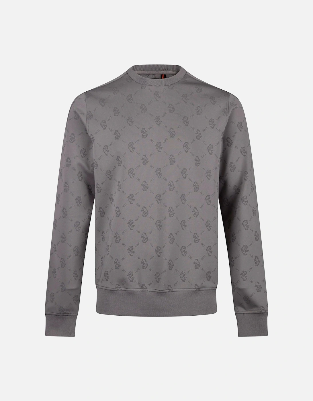 LUKE1977 Gazzas Tears Overprint Sweatshirt - Concrete Grey