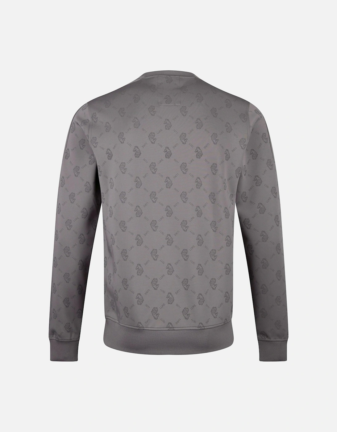 LUKE1977 Gazzas Tears Overprint Sweatshirt - Concrete Grey