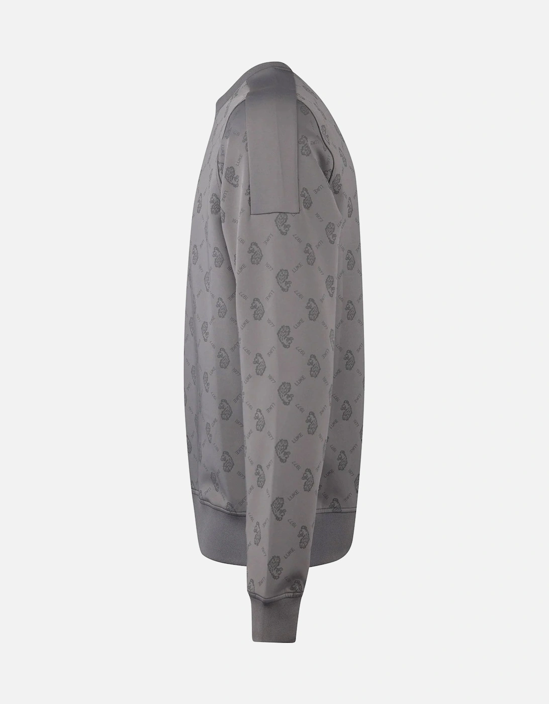 LUKE1977 Gazzas Tears Overprint Sweatshirt - Concrete Grey