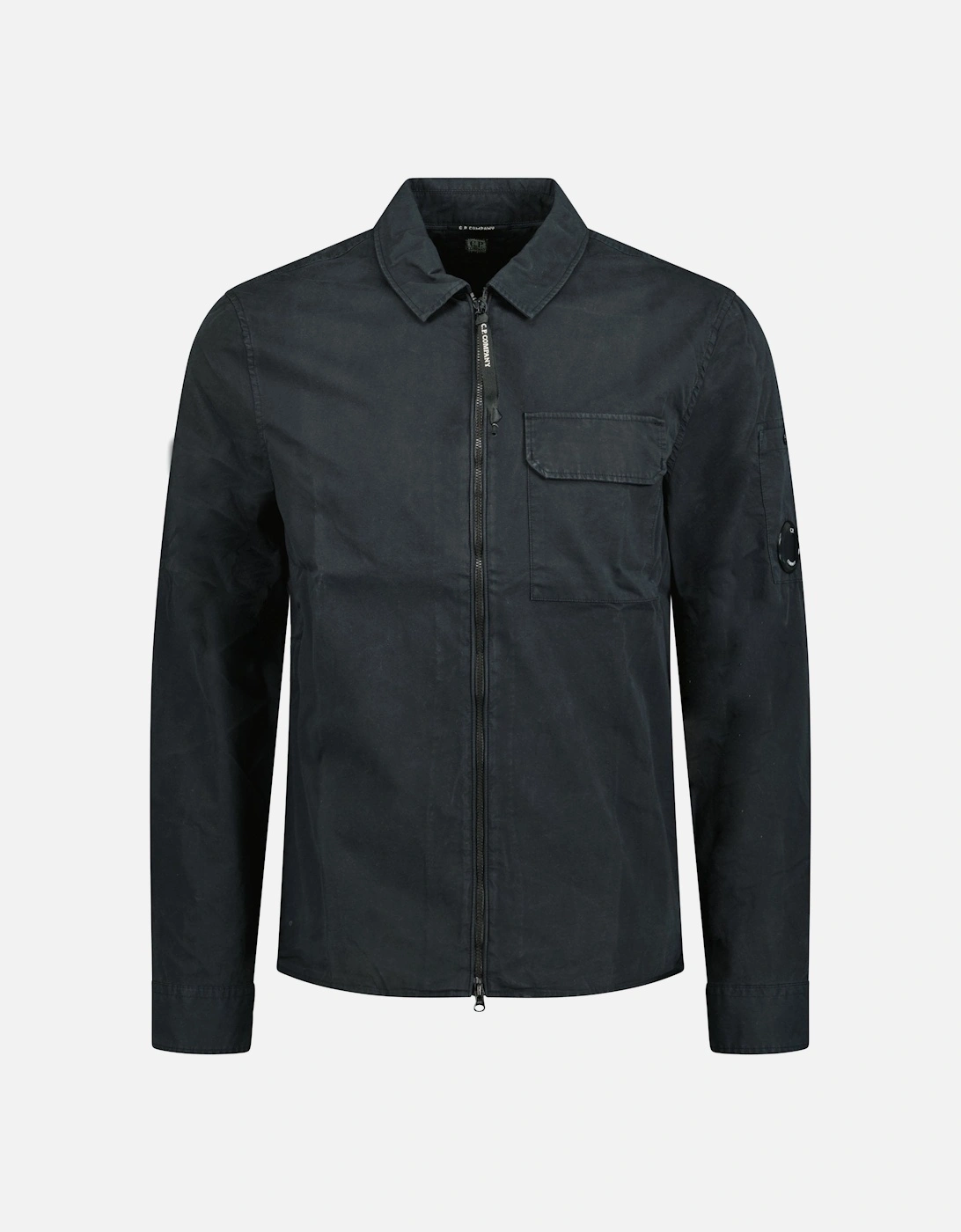 Lens Zip-Up Overshirt Black, 5 of 4