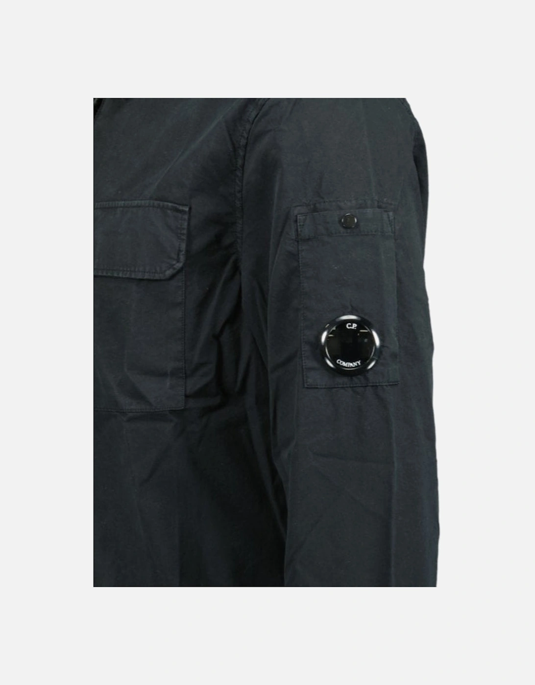 Lens Zip-Up Overshirt Black