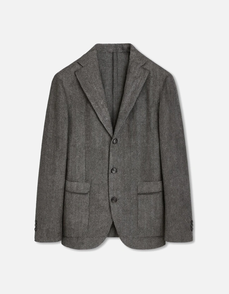Men's Charcoal Wool Blend Jacket