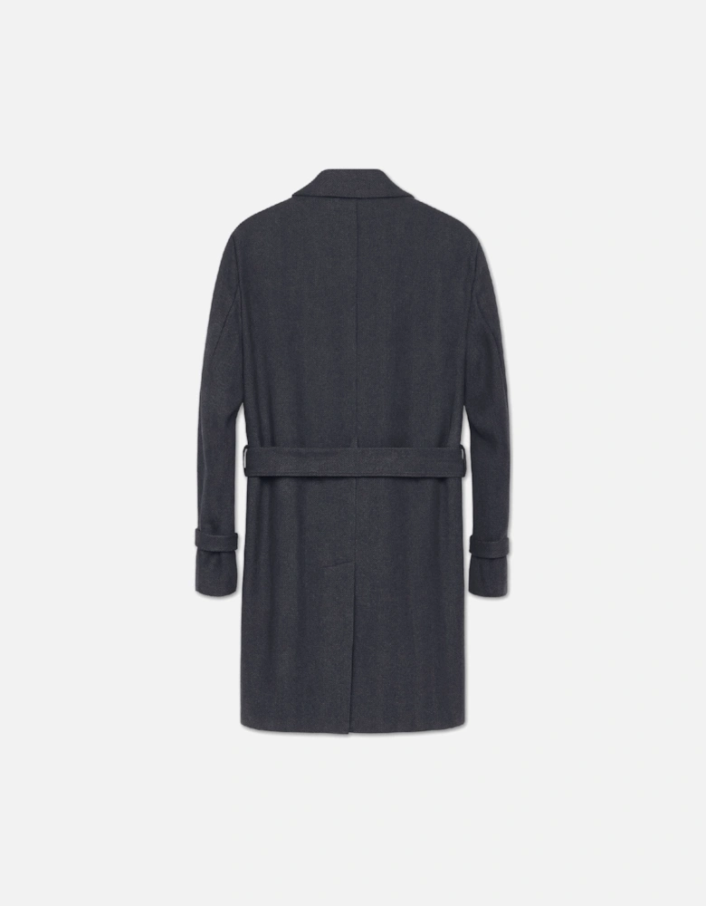Men's Dark Charcoal Cashmere Blend Overcoat