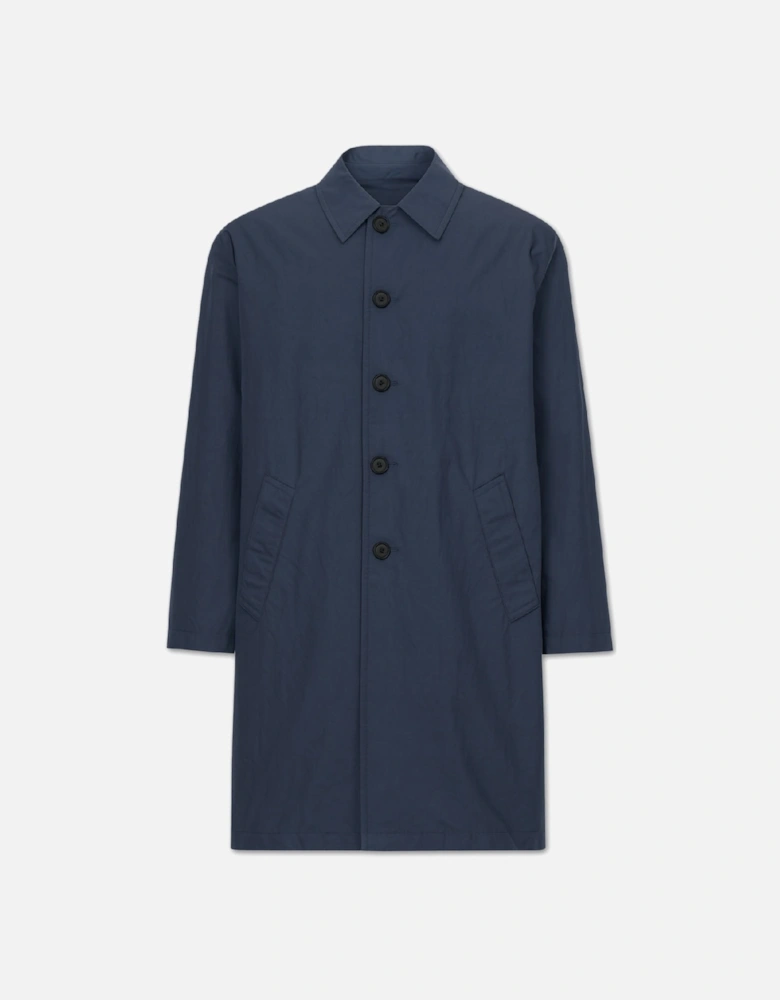 Men's Navy Lightweight Trench Long Jacket