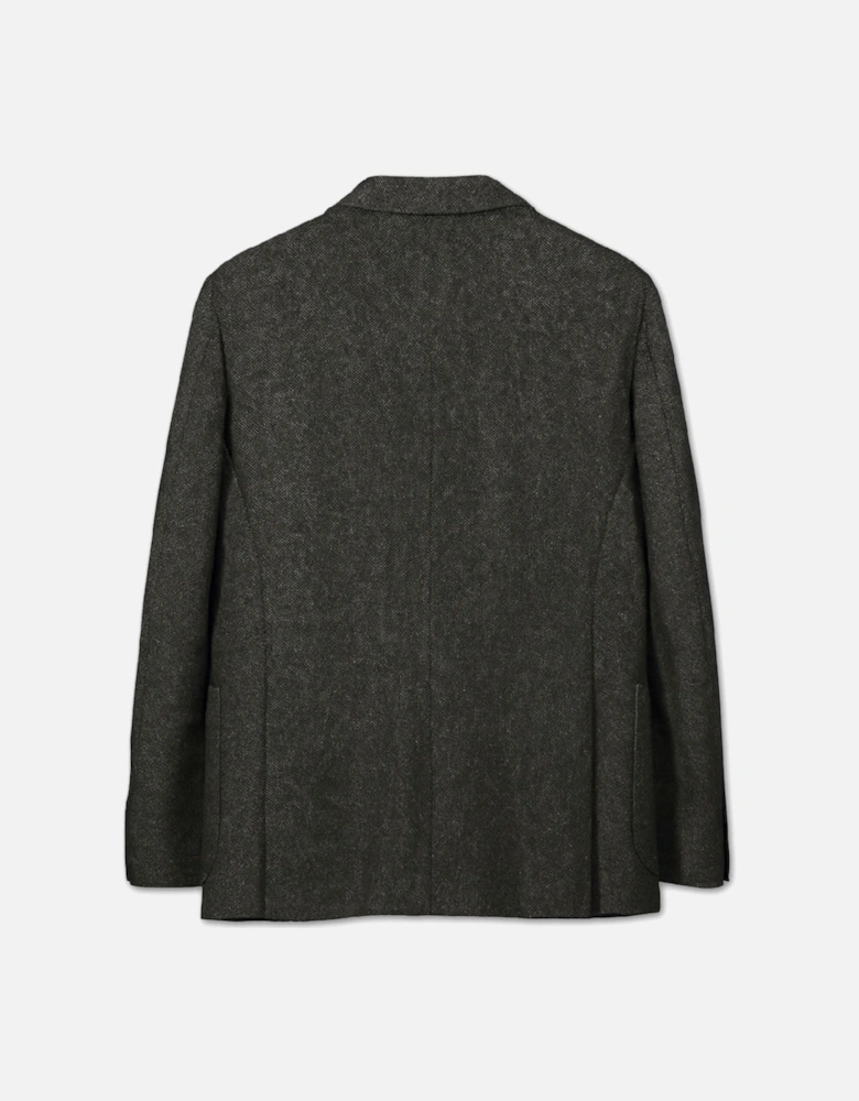 Men's Charcoal Dark Green Wool Blend K Jacket