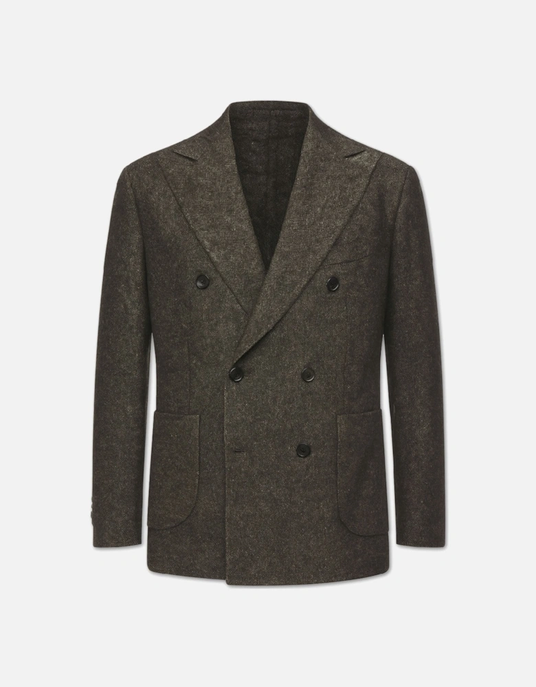 Men's Charcoal Dark Green Wool Blend K Jacket