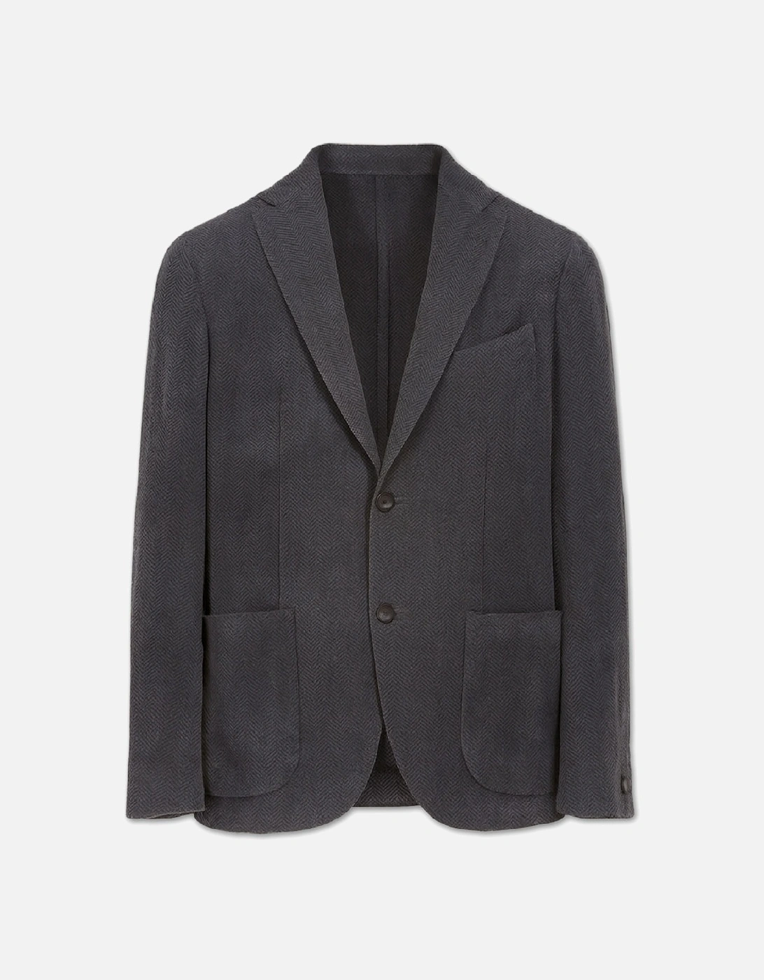 Men's Grey Brushed Cotton Herringbone Jacket, 3 of 2