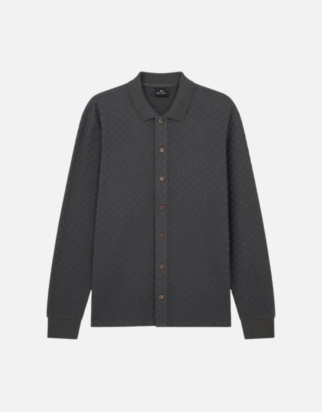 Reg Fit LS Button Front Polo - Slate, 3 of 2