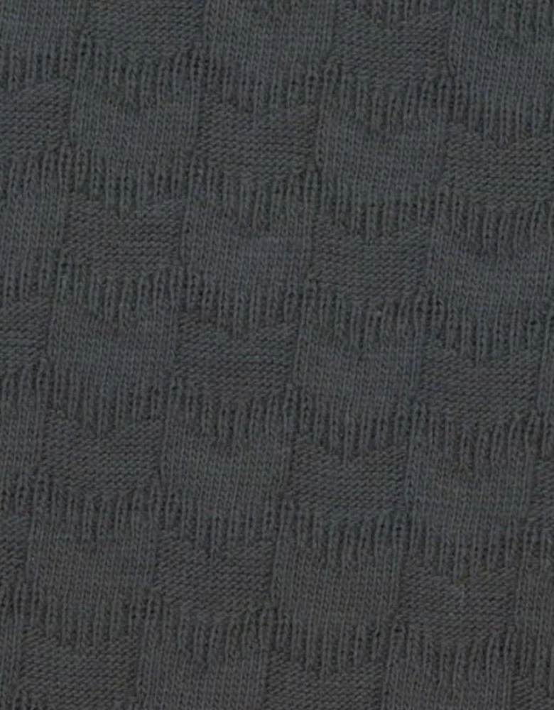 Reg Fit LS Button Front Polo - Slate