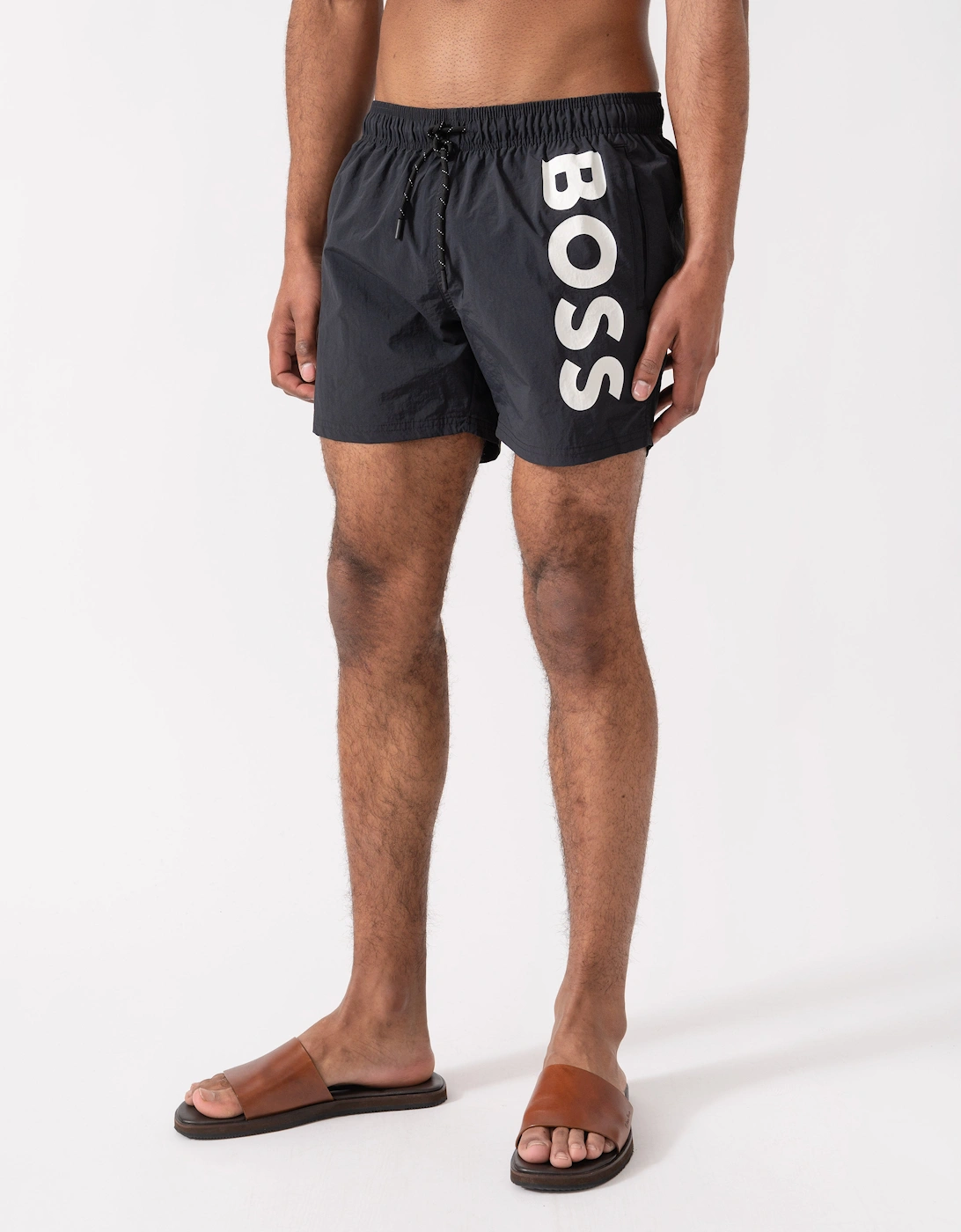 Men's BOSS Orange Octopus Mens Swim Shorts NOS - Black 001 - Size: 37/36/32