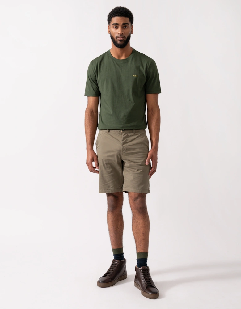 BOSS Orange Mens Slim Fit Chino Shorts in Stretch Cotton Twill - Open Green 342