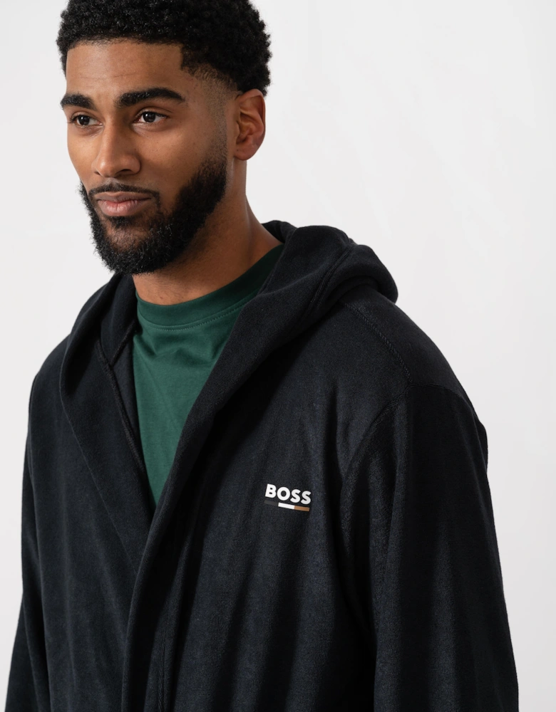 BOSS Orange Mens Cotton Terry Robe - Black 001