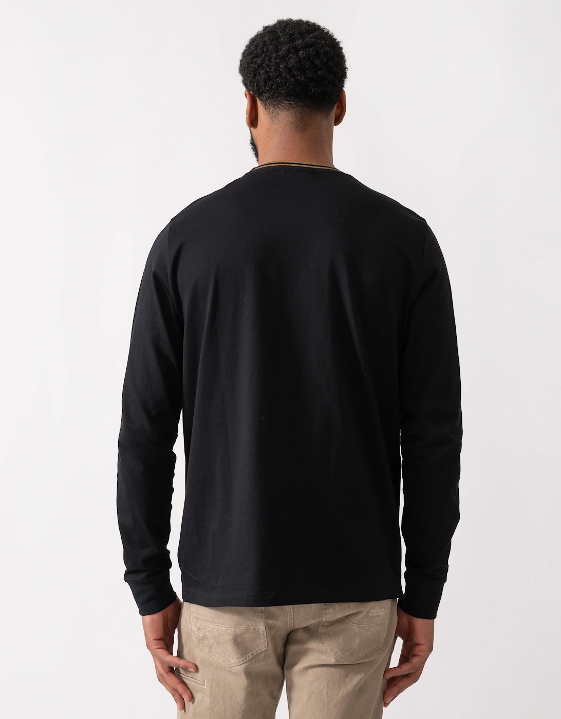 Mens Twin Tipped Long Sleeve T-Shirt - Black 184