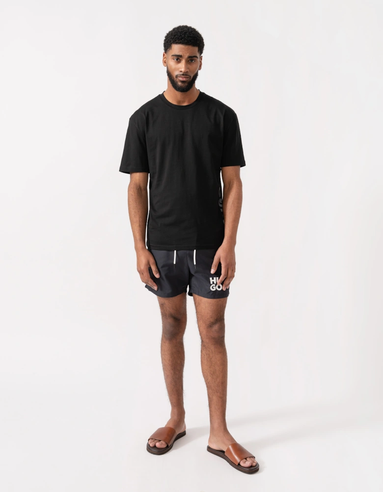 HUGO RN Relaxed Jersey T-shirt with UV Protection - Black 004