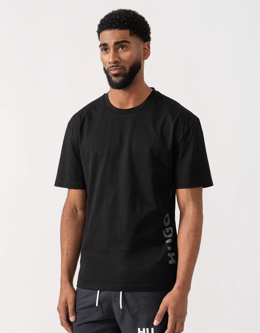 HUGO RN Relaxed Jersey T-shirt with UV Protection - Black 004, 5 of 4