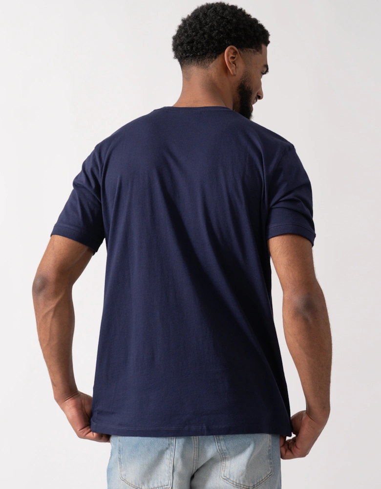 HUGO Diragolino212 Label Logo Mens T-Shirt - Navy 418