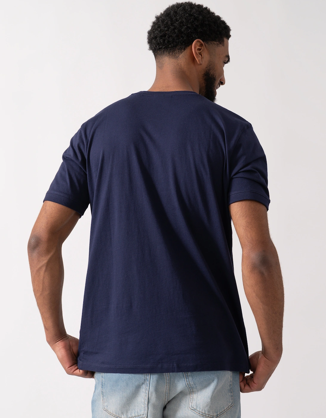 HUGO Diragolino212 Label Logo Mens T-Shirt - Navy 418