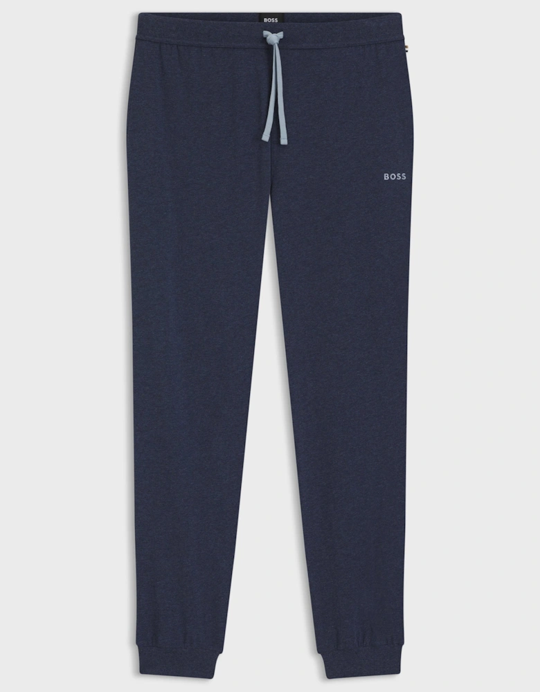 BOSS Orange Mix&Match Mens Logo-Embroidered Loungewear Tracksuit Bottoms in Stretch-Cotton Jersey - Open Blue 460