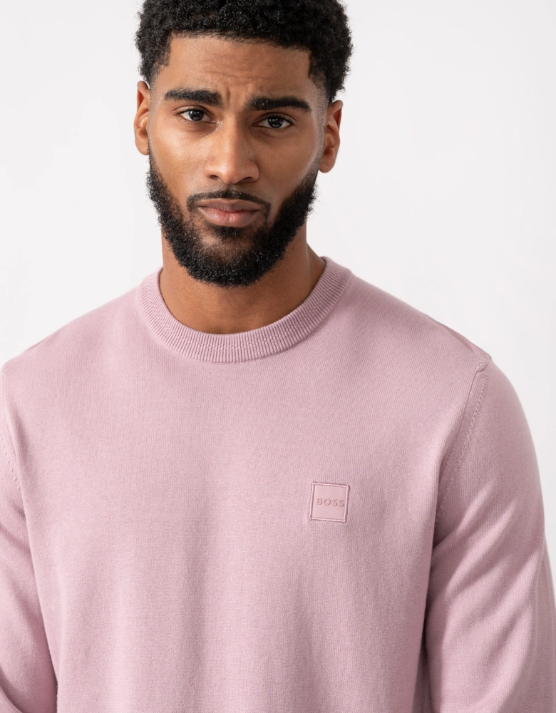 BOSS Orange Kanovano Mens Crew Neck Jumper - Light/Pastel Purple 539