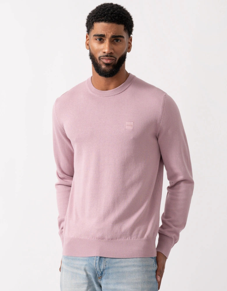 BOSS Orange Kanovano Mens Crew Neck Jumper - Light/Pastel Purple 539