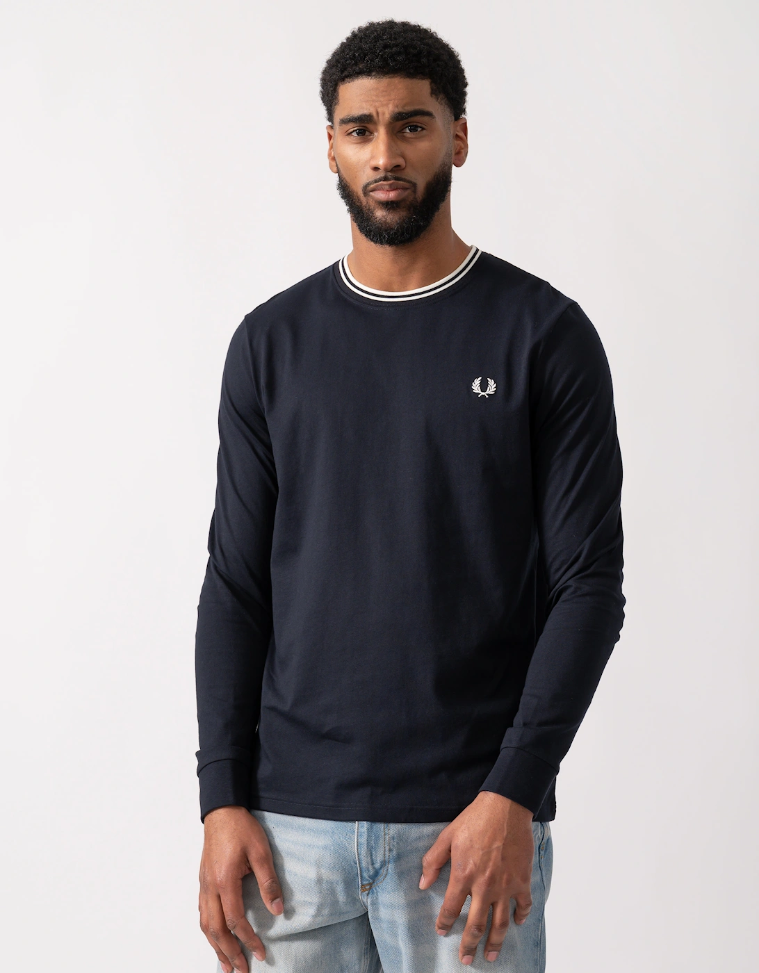 Mens Twin Tipped Long Sleeve T-Shirt - Navy 795, 5 of 4