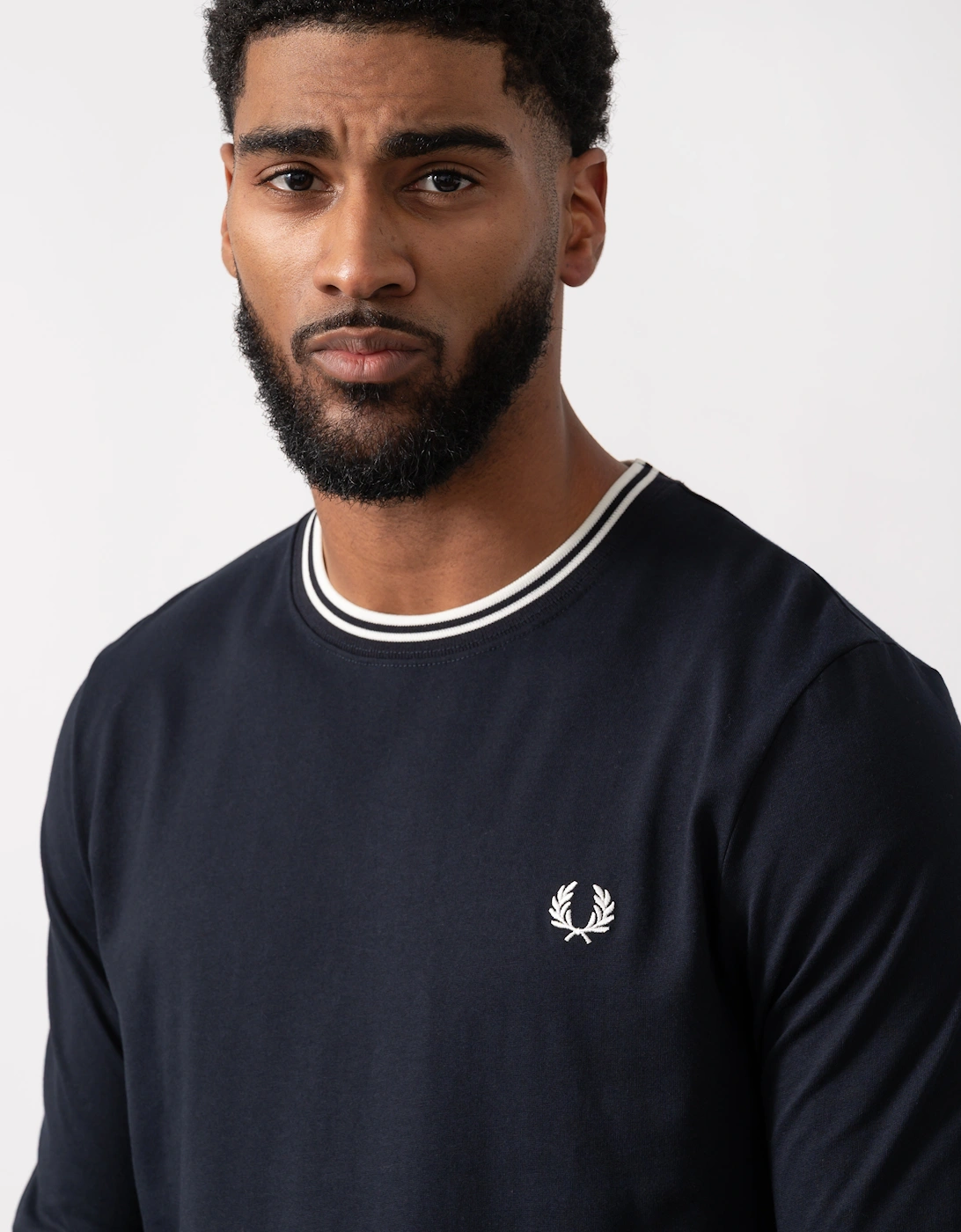 Mens Twin Tipped Long Sleeve T-Shirt - Navy 795