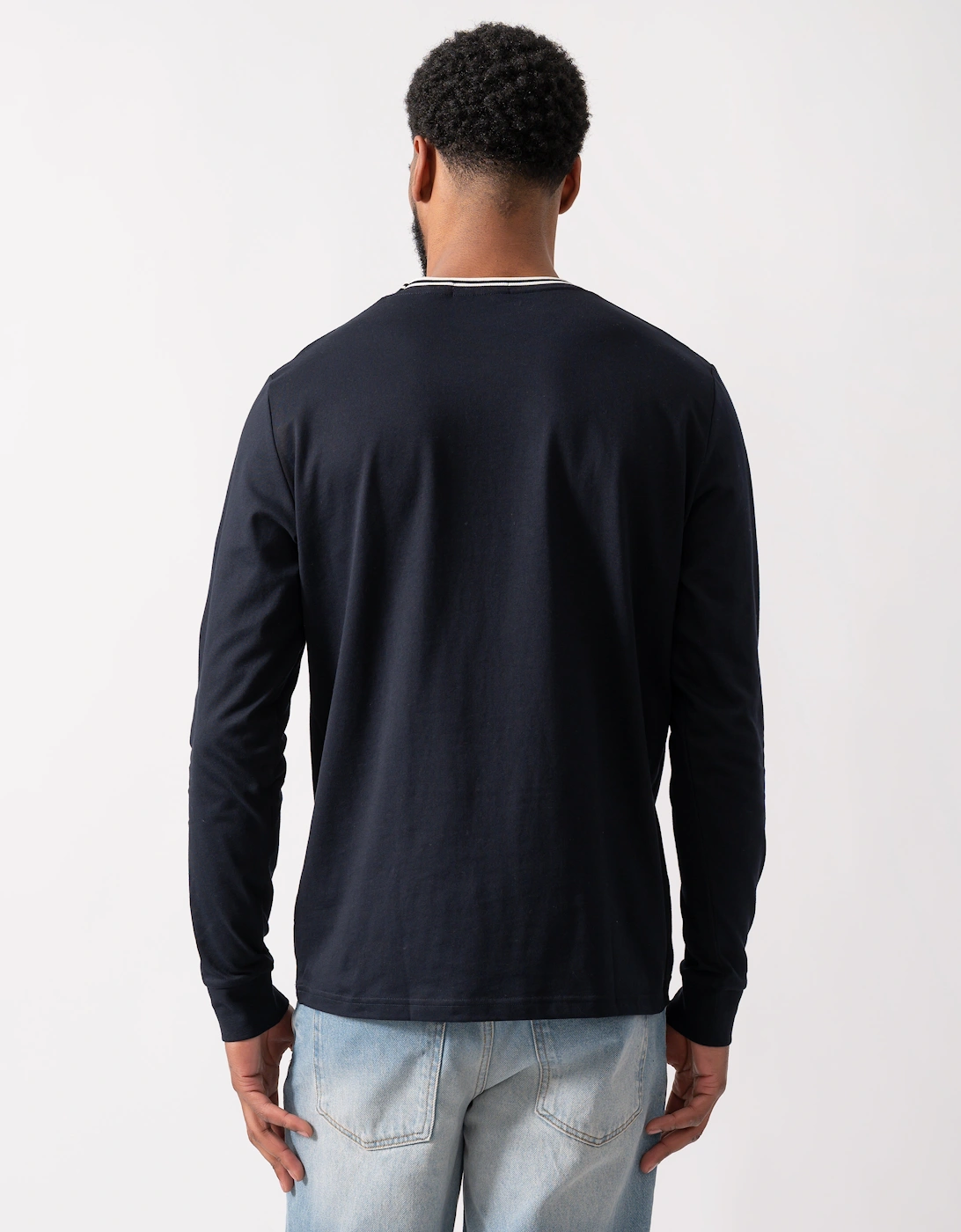 Mens Twin Tipped Long Sleeve T-Shirt - Navy 795