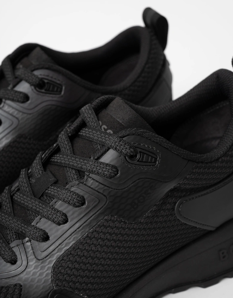 BOSS Orange Jonah Trainers with Mesh Details - Black 009