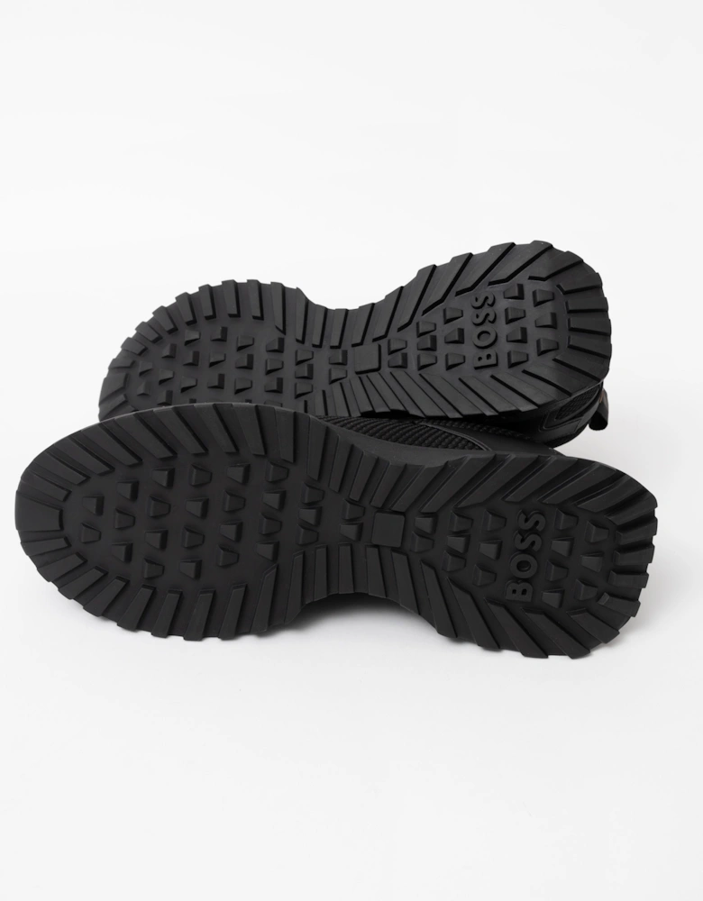 BOSS Orange Jonah Trainers with Mesh Details - Black 009
