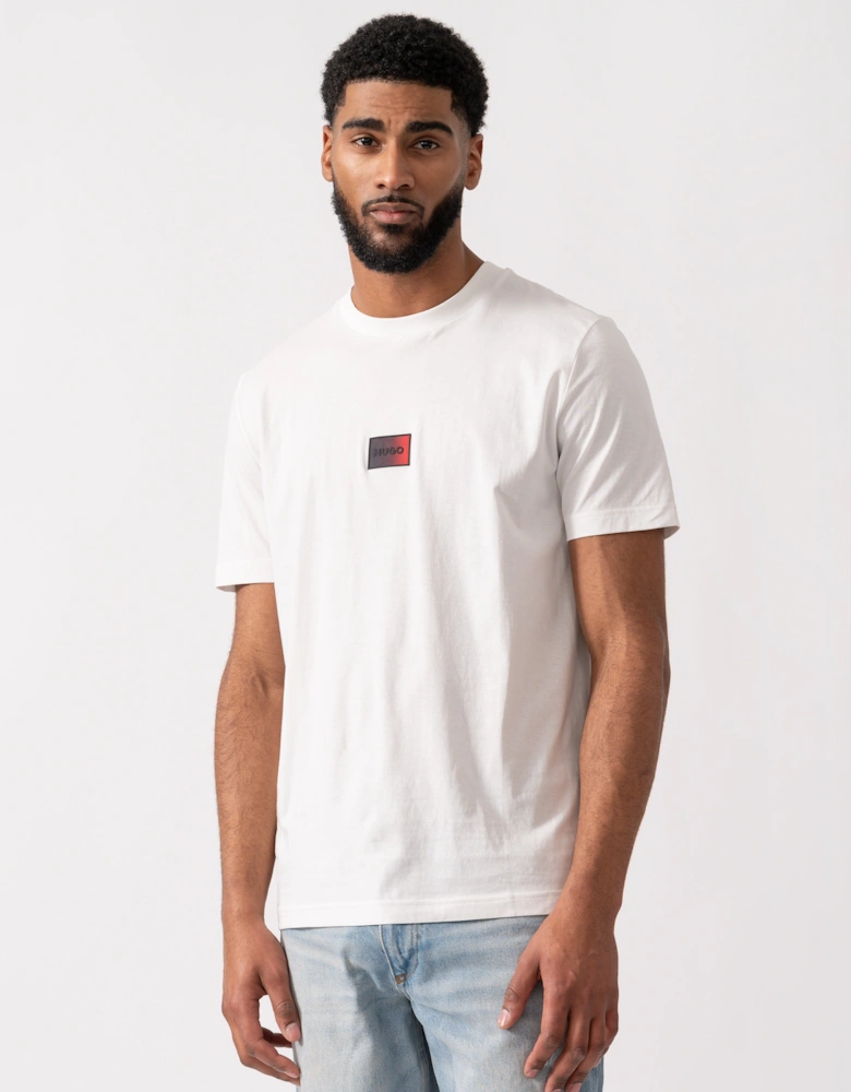 HUGO Danotie Mens Red Label Logo T-Shirt - Natural 102