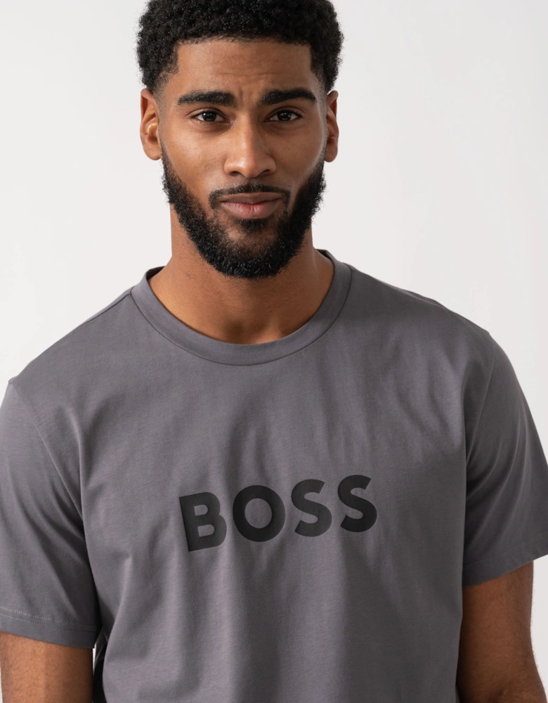 BOSS Orange RN Relaxed Fit T-Shirt With Contrast Logo - Dark Grey 025