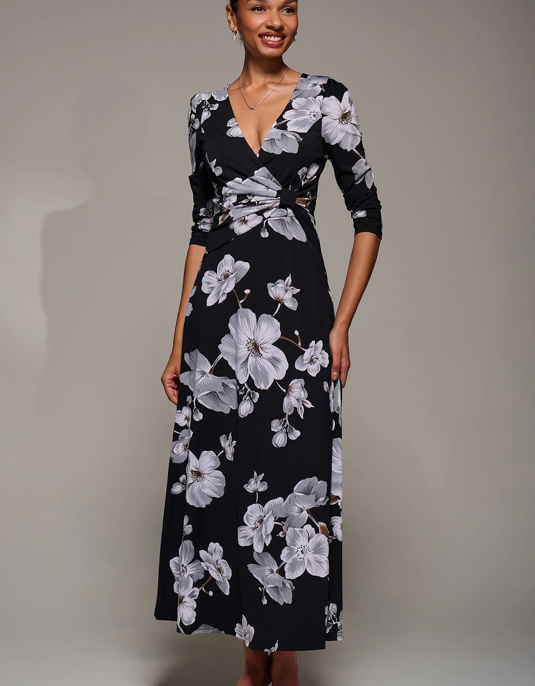 Jersey Ruched Waist Fit & Flare Maxi Dress, 2 of 1