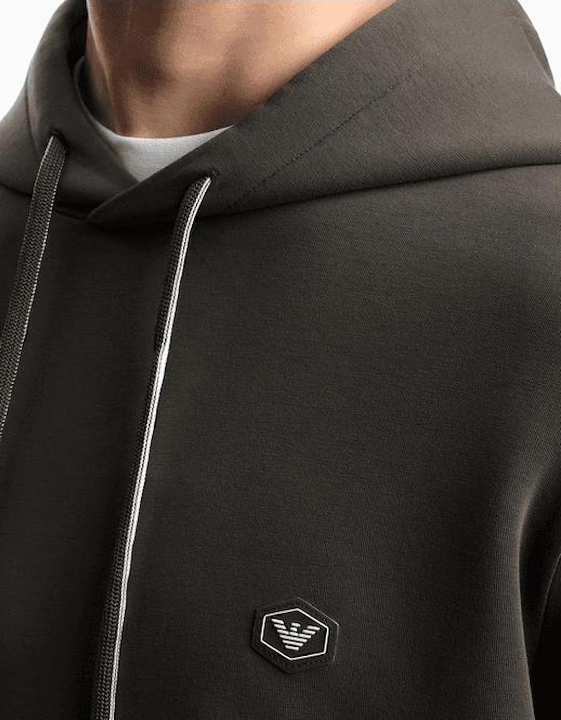 Patch Logo Pullover Grey Hoodie
