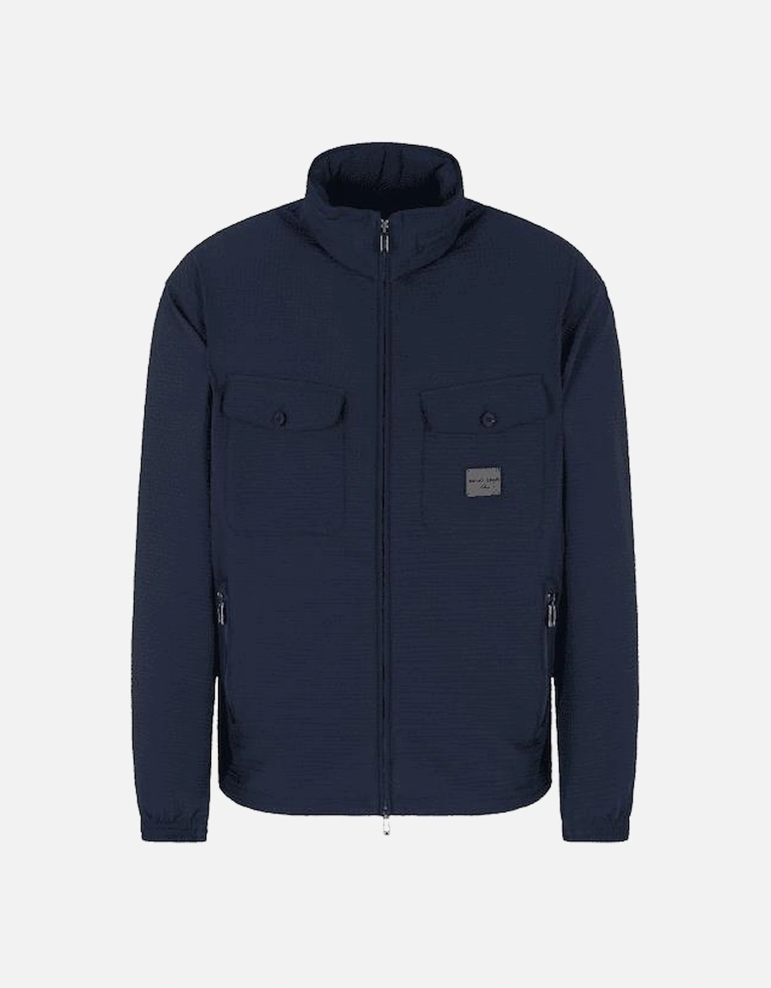 Patch Logo Nylon Navy Blouson Jacket, 4 of 3