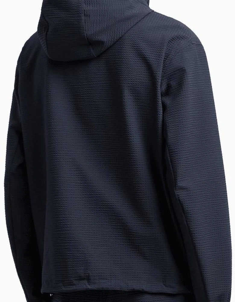 Patch Logo Nylon Navy Blouson Jacket