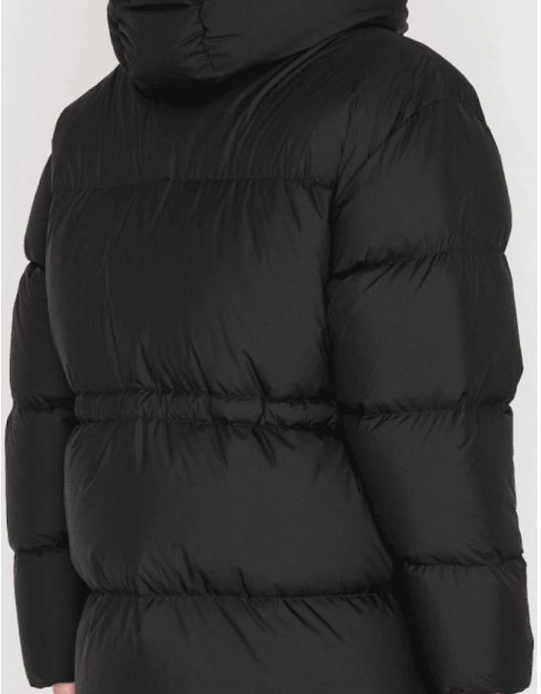 Patch Logo Black Nylon Puffer Jacket
