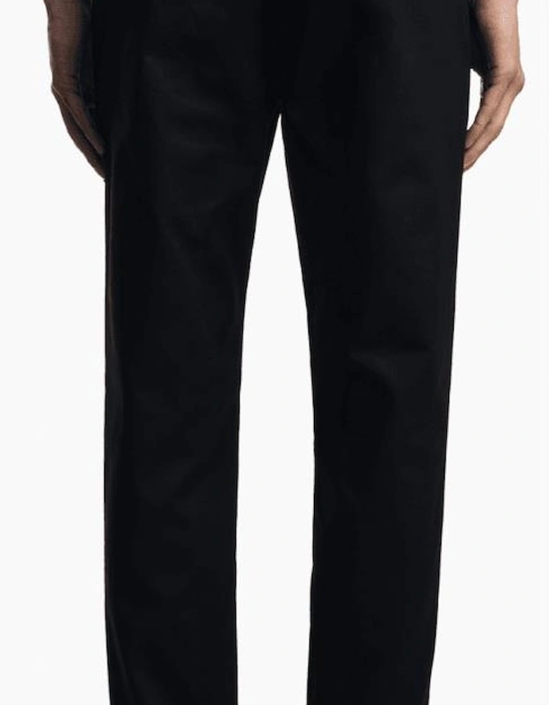 Comfort Gabardine Black Chinos