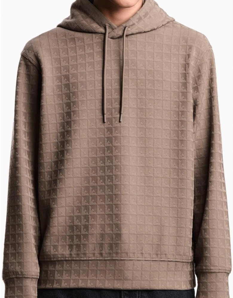 ASV Allover Logo Beige Pullover Hoodie