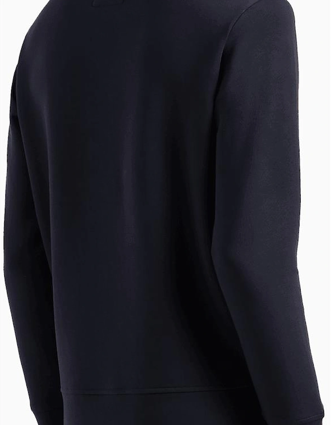 Cotton Chest Logo Regular Fit Navy Sweatshirt