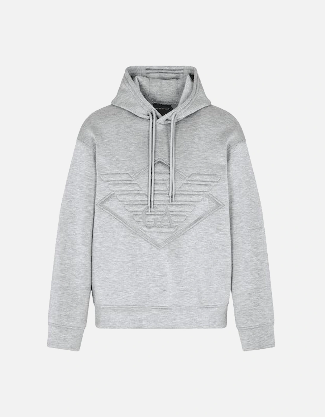 Embroidered Eagle Logo Grey Pullover Hoodie, 5 of 4