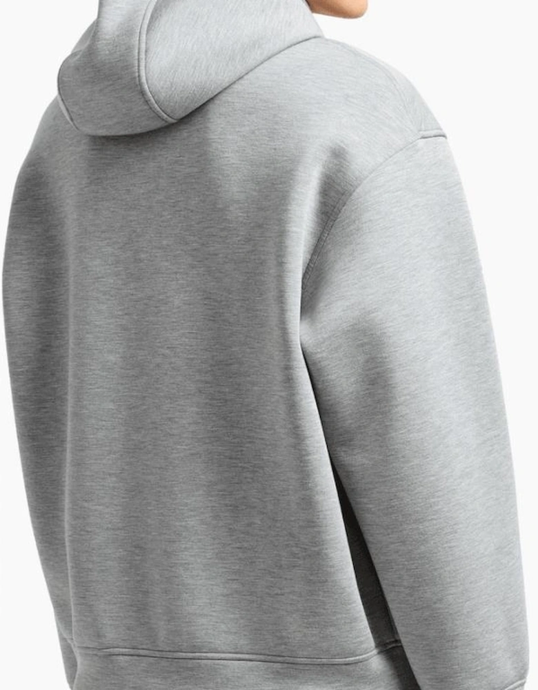 Embroidered Eagle Logo Grey Pullover Hoodie