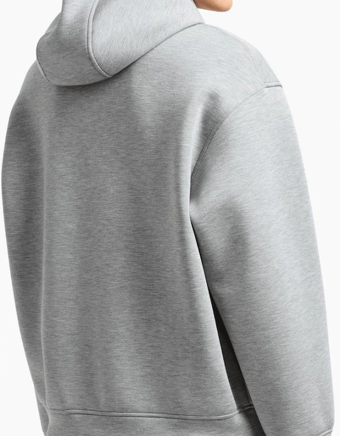 Embroidered Eagle Logo Grey Pullover Hoodie