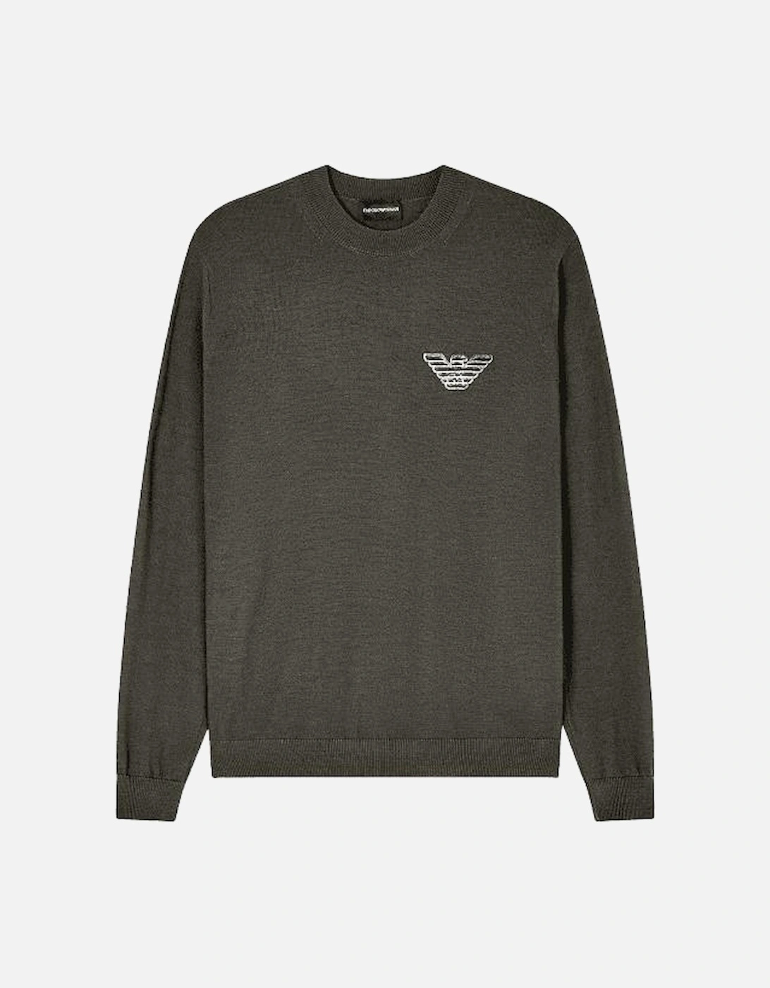 Eagle Patch Logo Grey Knitted Jumper, 4 of 3