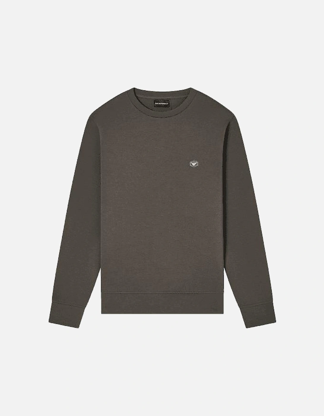 Cotton Chest Logo Regular Fit Dark Grey Sweatshirt, 5 of 4