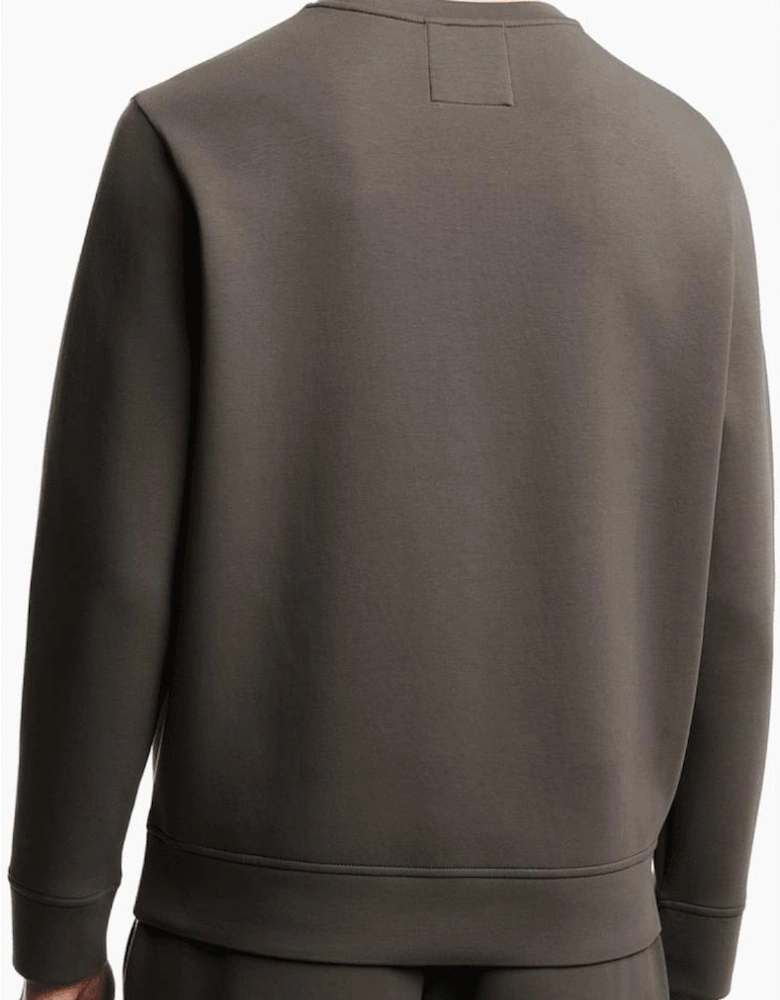 Cotton Chest Logo Regular Fit Dark Grey Sweatshirt