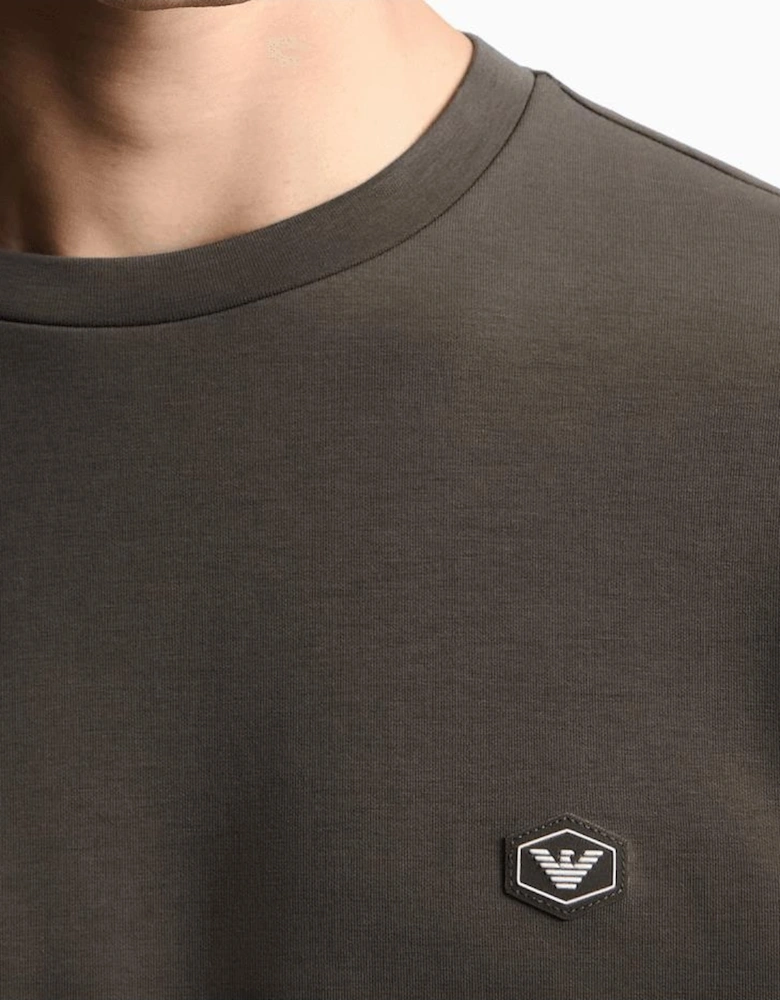 Cotton Chest Logo Regular Fit Dark Grey Sweatshirt