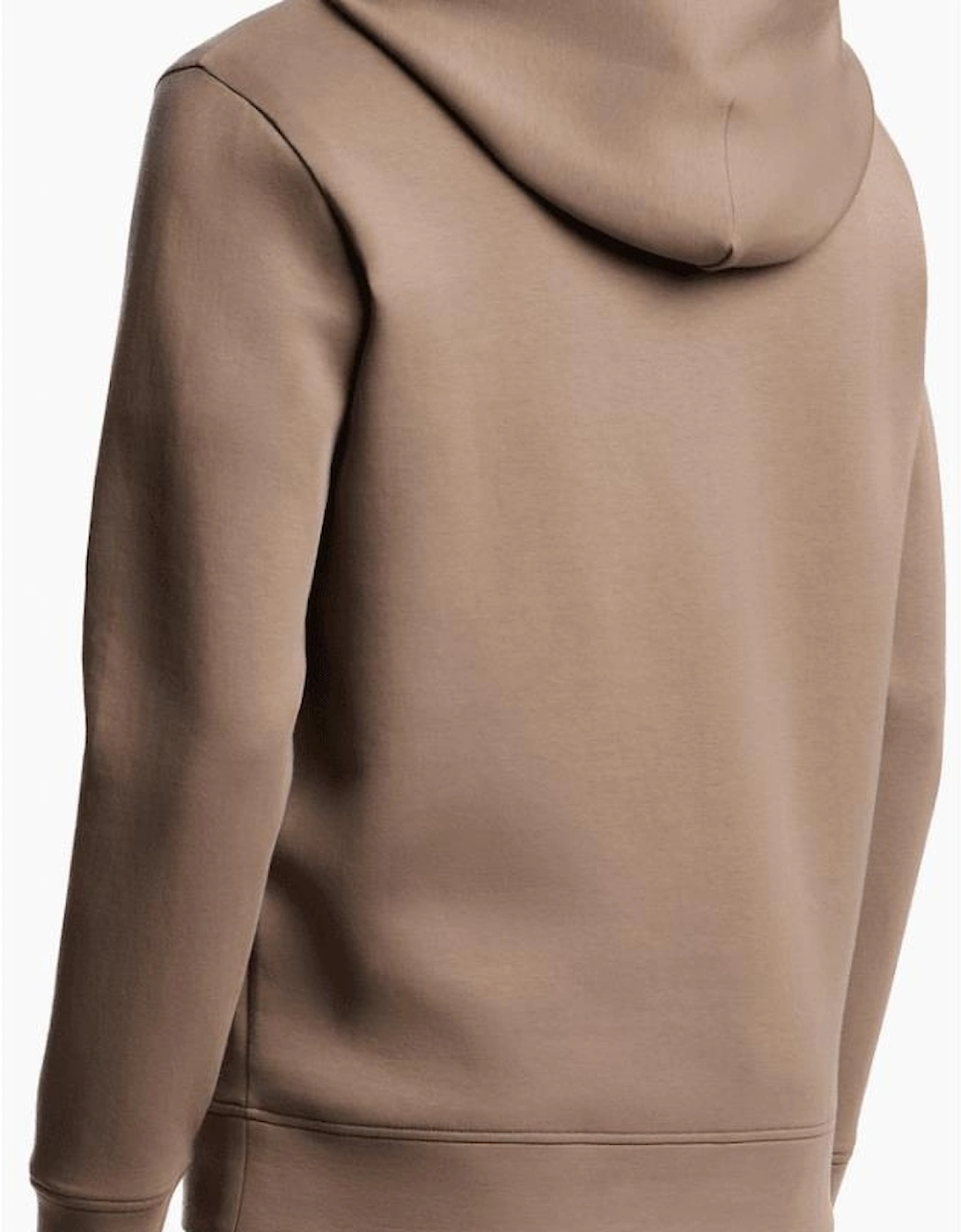 Patch Logo Pullover Beige Hoodie