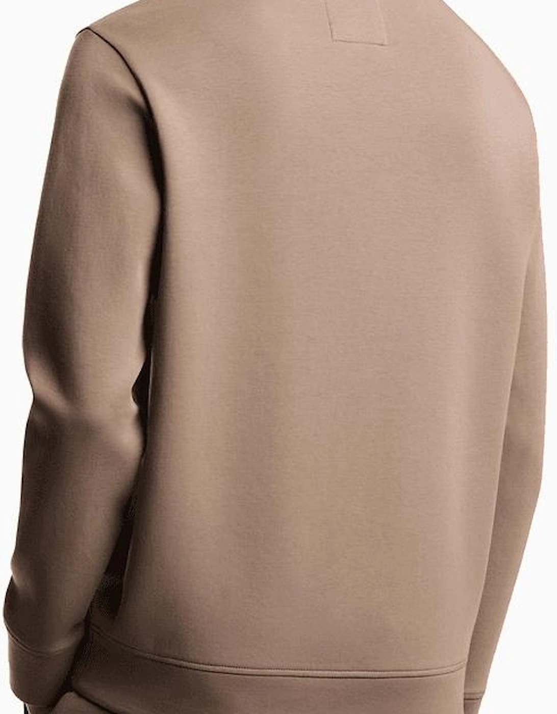 Cotton Chest Logo Regular Fit Beige Sweatshirt